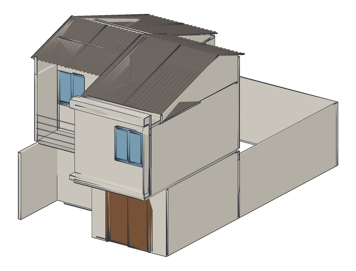 Modelo 3D de la casa de Alto de Los Almendros